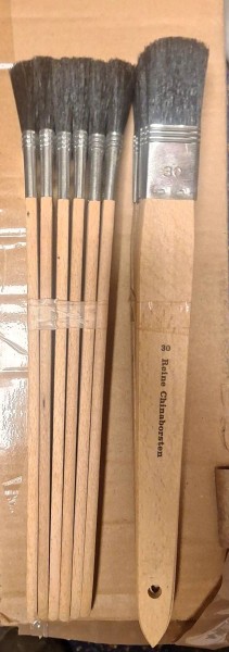 Plattpinsel, schwarze Chinaborste